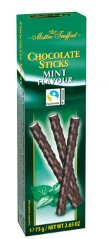 Шоколадные палочки Maitre Truffout ( мята ) 75 гр