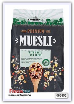 Мюсли PREMIUM MUSLI CROWNFIELD, с фруктами и семечками, 750 г