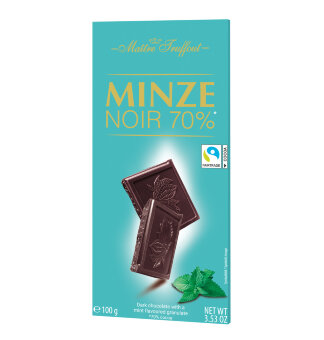 Темный шоколад с гранулами мятного вкуса Maitre Truffout 100 гр