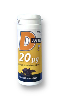Витамины D-Vita (салмиак) 20 µg 200 таблеток 
